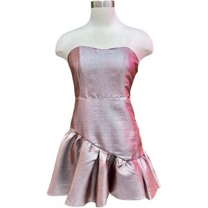 DO+BE‎ Ruched Peplum Babydoll Mini Dress